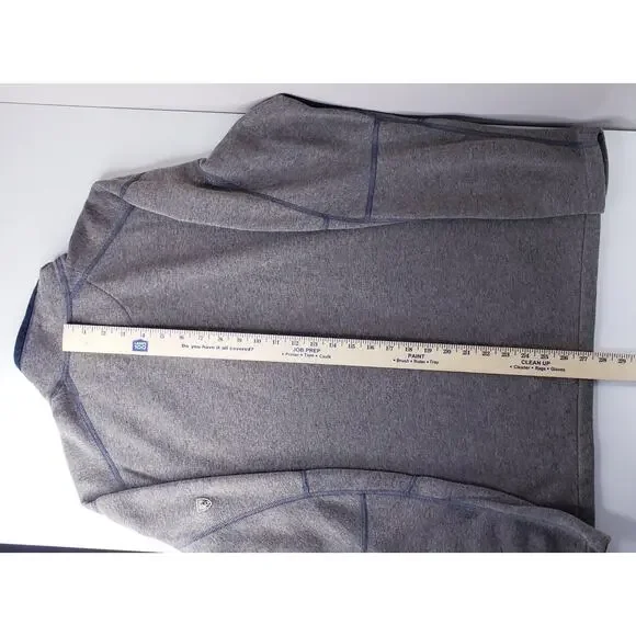 KUHL Men's Size XL Fleece Lined 1/4 Zip Pullover Sweater Heather Brown in VGUC - Picture 11 of 12